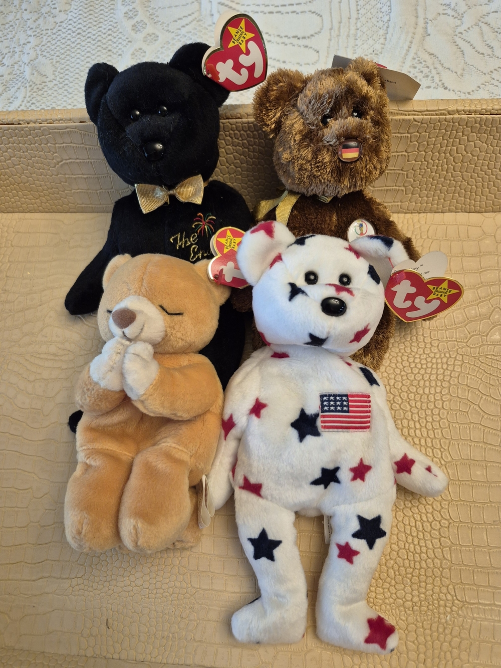 Vintage Ty Beanie Babies/ The End, Glory, Germany And Hope